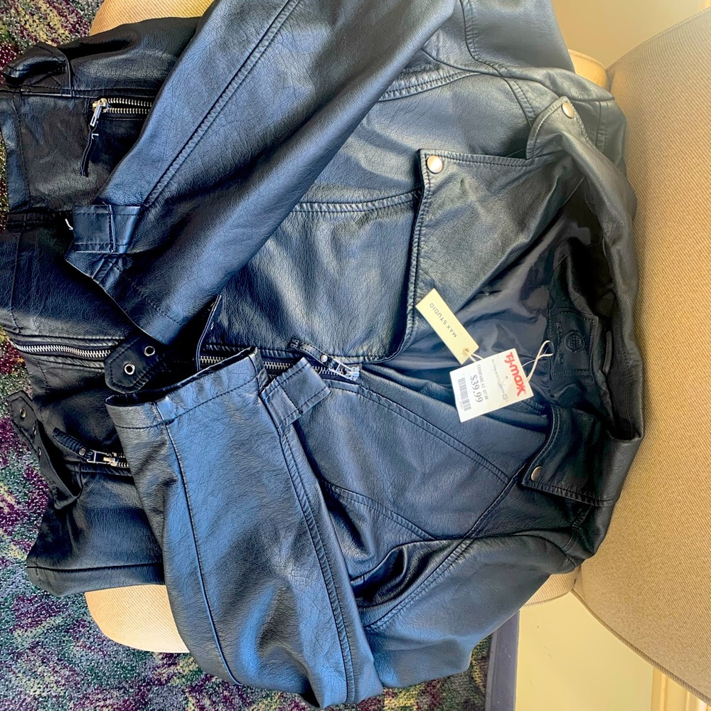 Faux leather jacket